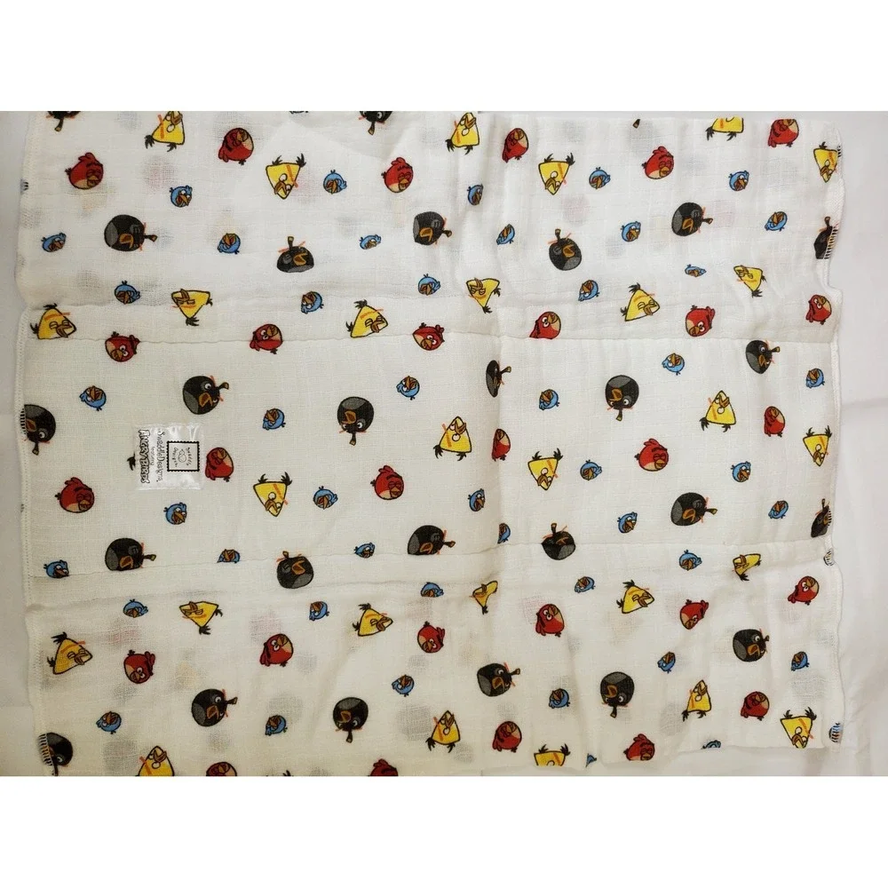 angry‎ birds muslin burp cloth
